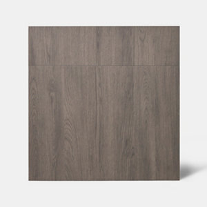 Façade 1 porte + 1 tiroir 60cm "Basilie" chêne gris - L. 59.7 x H. 71.5cm