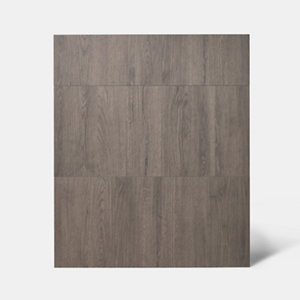 Façade 1 tiroir + 2 casseroliers 60cm "Basilie" chêne gris - L. 59.7 x H. 71.5cm