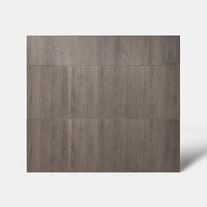 Façade 1 tiroir + 2 casseroliers 80cm "Basilie" chêne gris - L. 79.7 x H. 71.5cm