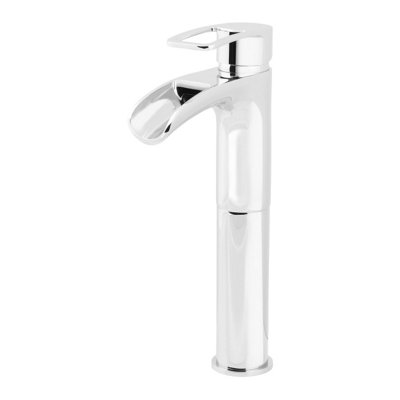 Mitigeur haut de lavabo chromé effet chute d'eau Olmeto GoodHome - vue 1