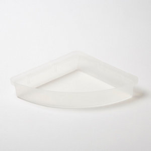 Etagère de salle de bains d'angle "Koros" L. 19,5 x H. 3,6 x P. 19,5 cm