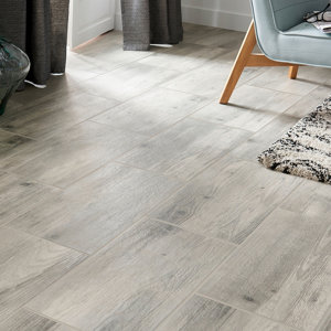 Carrelage de sol intérieur "Norwegio" gris - l. 32,2 x L. 57,3 cm