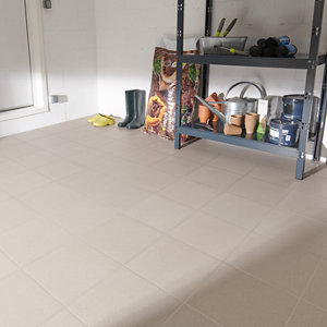 Carrelage de sol intérieur/extérieur "Porphyre" gris - l. 33,3 x L. 33,3 cm