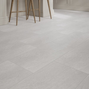 Carrelage de sol intérieur "Natural" blanc - l. 30 x L. 60 cm