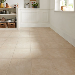 Carrelage de sol intérieur "Kamamey" crème - L. 33,3 x l. 33,3 cm