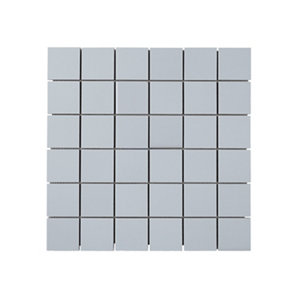 Mosaïque "Plain" gris clair - l. 30 x L. 30 cm - Carreaux 5 x 5 mm
