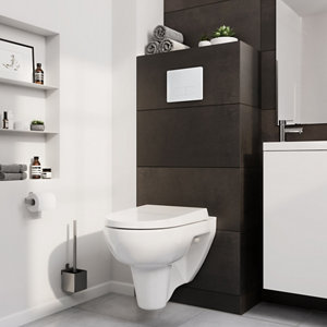 Cuvette WC suspendu sans bride (sans rebord) "Jabi" - NF