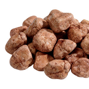 Galets de marbre rouge orangé (sac de 25 Kg)