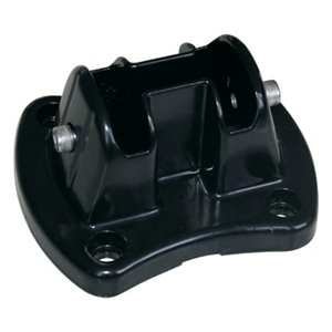 Platine de fixation pour poteau à encoche noire