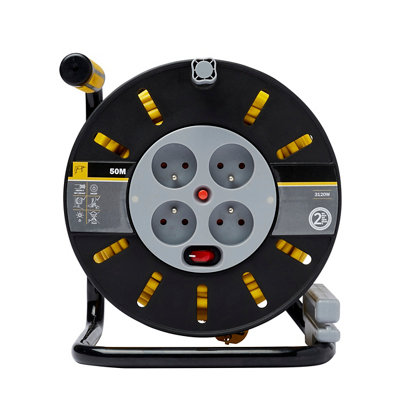 Enrouleur de bricolage Diall HO5VVF 3G1.5mm² 50m