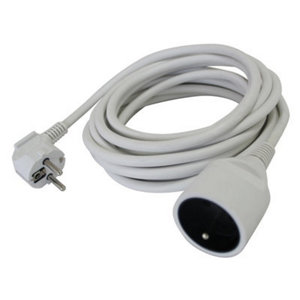 Rallonge blanche H05VVF 3680W 5 m NF