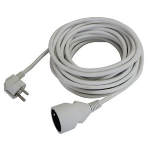 Rallonge blanche H05VVF 3680W 10 m NF