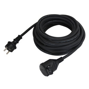 Rallonge noire à clapet 10 m NF - 3G1,5 mm²