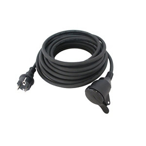 Rallonge noire étanche 20 m NF