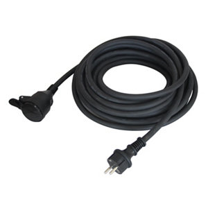 Rallonge noire à clapet  10 m NF - 3G2,5 mm²