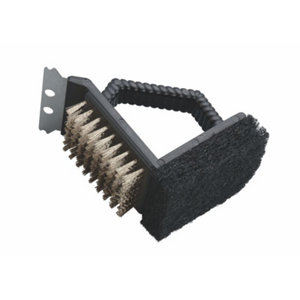 Brosse nettoyante et racloir pour barbecue