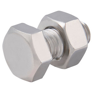 Boulons tête hexa inox 8 x 16 mm