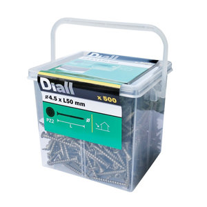 Vis bois ext recouverte 4,5 x 50 mm 500 pièces