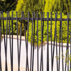 Panneau décoratif en métal anthracite "Neva" - H. 1,75 m. x l. 90 cm