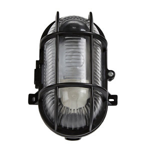 Hublot étanche E27 11 cm noir. Ø : 11 cm