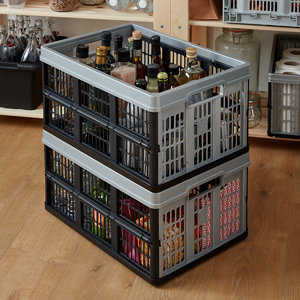 Casier pliable Gris/noir  45 L "Stuva"