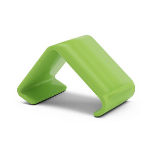 Lot de 2 poignées clipsables vertes 4 cm 