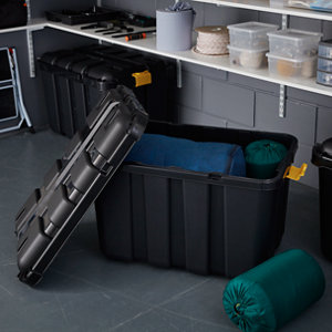 Malle noire haute résistance 150 L + couvercle « SKYDA »