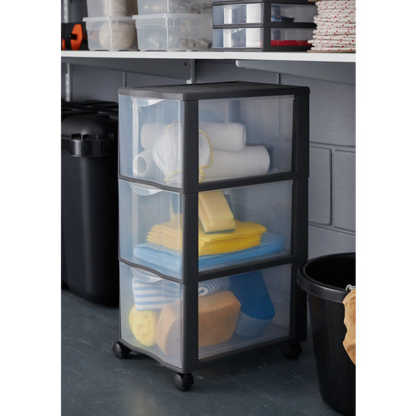 Boîte de rangeent de bureau blanche à 3 plateaux (26 x 20,2 x 22,3