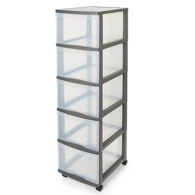 Tour en plastique 5 tiroirs Kontor H. 105 5 cm x . 30 cm x P. 38 cm - vue 2
