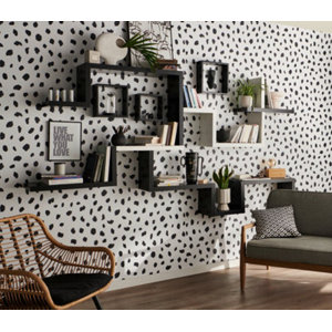 Lot de 3 cubes décoratifs - Noir