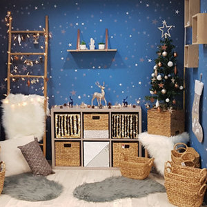 Lot de 3 cubes en chêne Riggia 30 cm