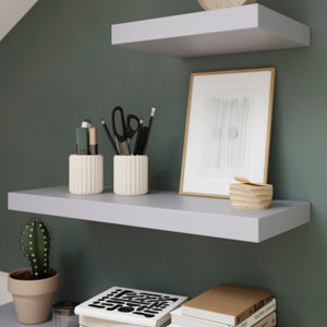 Tablette alu l. 60 cm x p. 23,5 cm - ép. 38 mm