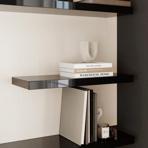 Tablette noire gloss ep.38mm 60cm