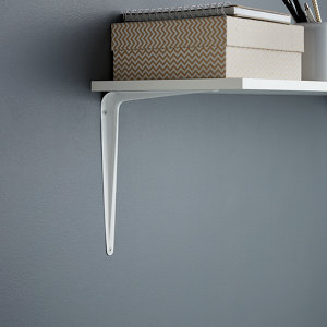 Équerre emboutie blanche 350 x 400 mm