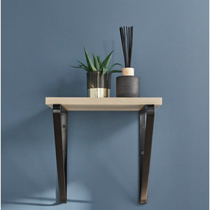 Équerre noire "Clever" - H. 280 mm x L. 20 mm x P. 200 mm