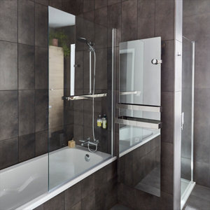 Pare-baignoire "Nubia" 1 volet H. 150 x L. 95/96,5 cm