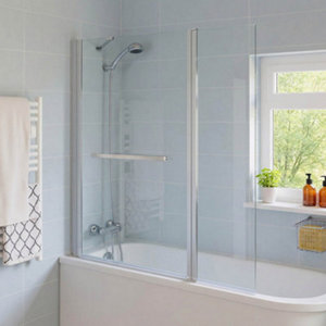 Pare-baignoire "Nubia" 1 volet H. 150 x L. 124/125,5 cm