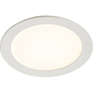 Spot à encastrer extra plat rond led intégrée "Octave" blanc - Ø 17 cm