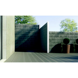 Lot de 6 lames de clôture composite - L. 1,79 m. H. 15 cm. Ép. 21 mm.