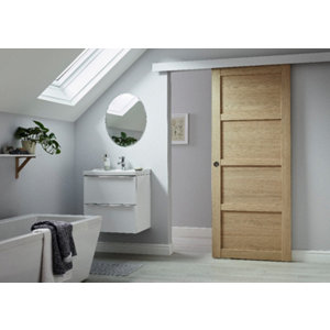 Système applique pour porte en bois + habillage MDF