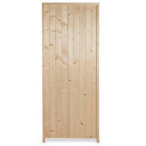 Porte de service en bois poussant gauche 200 x 80 cm