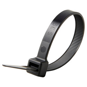 Lot de 100 colliers de fixation noir 9 x 200 mm