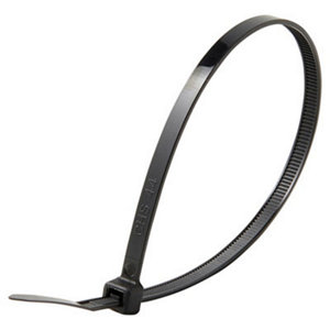 Lot de 100 colliers de fixation noir 4,8 x 250 mm