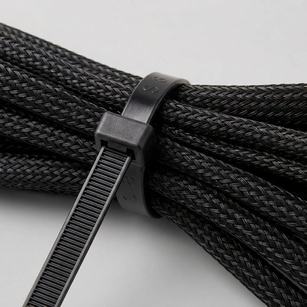 Lot De 50 Colliers De Câblage 9x350mm Noir - Zenitech - Serre-Câbles Plastique Robuste