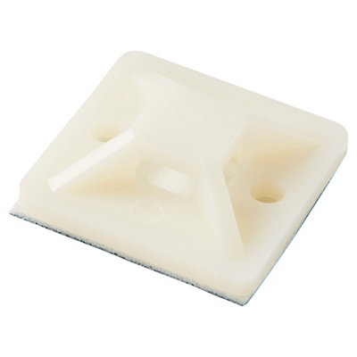25 embases adhésives Diall 25 x 25 mm