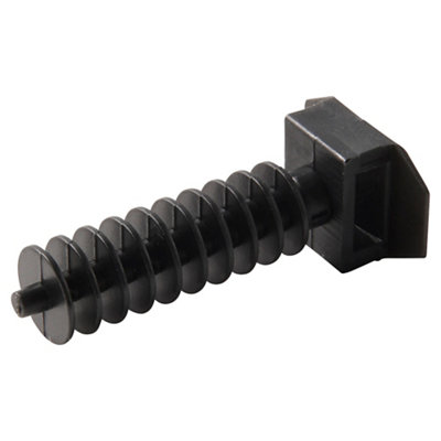 25 embases de fixation sur maçonnerie Diall pour collier de serrage 9 mm