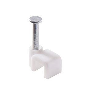 Lot de 25 attaches câble sonnette Ø 4 mm blanc