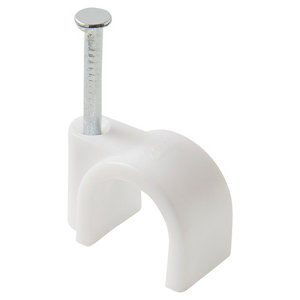 Lot de 25 attaches câble Ø 10/11 mm blanc