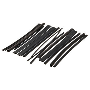Lot de 15 gaines thermo rétractables noires