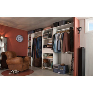 Kit dressing blanc "Satelit" - H. 180 x L. 150 x P. 40 cm